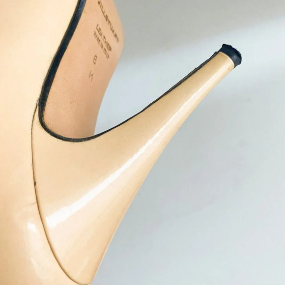 Vintage Jill Stuart Nude Patent LEather Pointy Toe  Classic Heels 8M - Picture 6 of 14